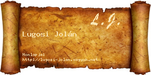Lugosi Jolán névjegykártya